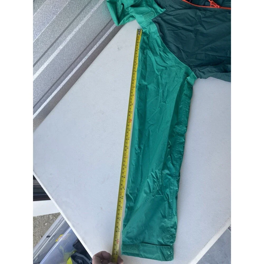 Mountain Warehouse Kids Waterproof Rain Jacket 13 Yrs Green Nylon Ripstop Coat